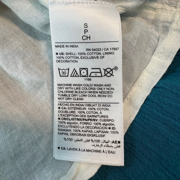 Old Navy All Day Maxi Swing Dress S Small Sleeveless Tasseled Colorblock Cottage - Picture 12 of 13